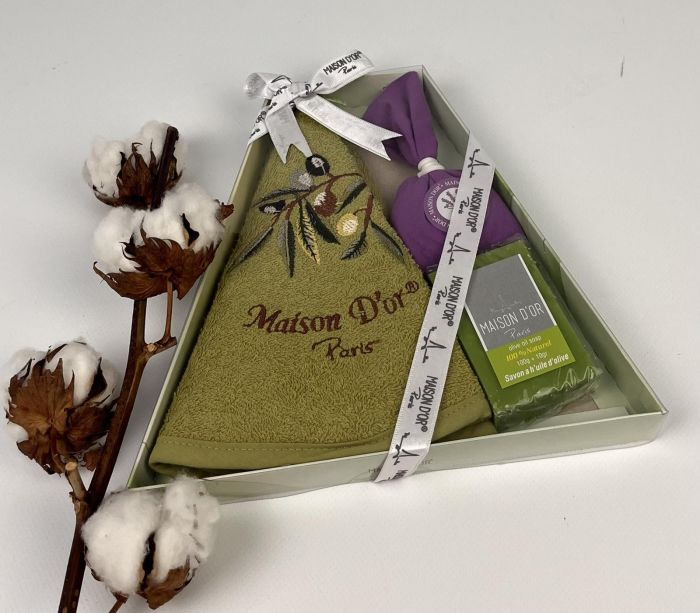 Подарунковий кухонний рушник+мило саше Maison D'or "Olive" Green