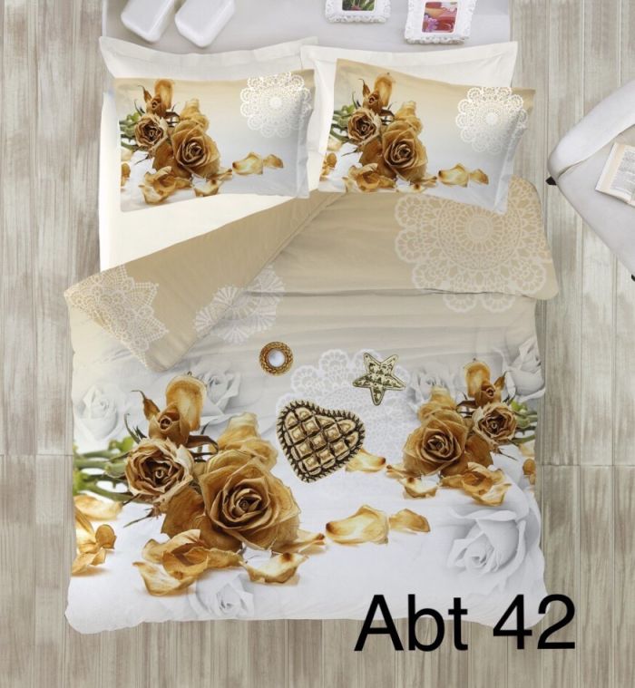 Постільна білизна Altinbasak 3D сатин 200x220 Abt 42
