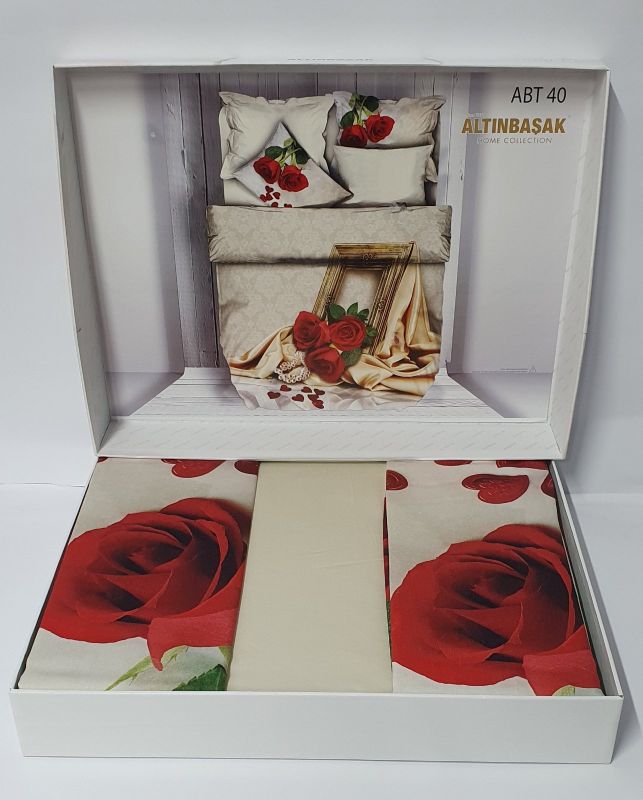 Постільна білизна Altinbasak 3D сатин 200x220 Abt 40