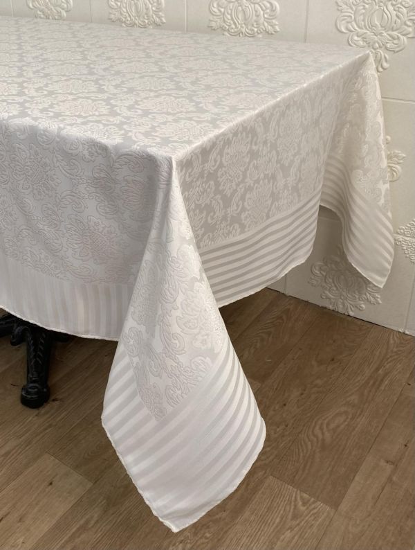 Скатертина тефлонова Masali 140x180 Jumbo-2 Krem PVS