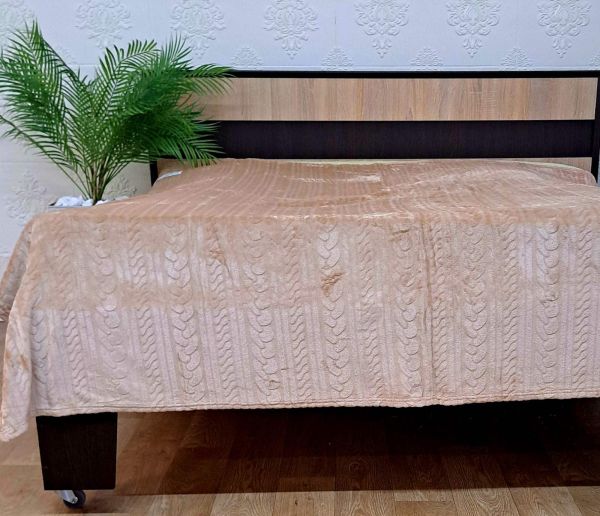 Покривало велюр без упаковки 150х200 Beige (1183)