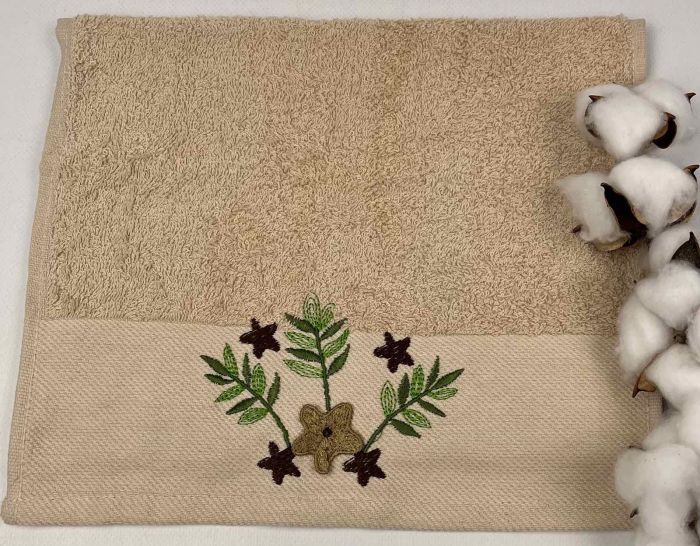 Махровий рушник Ma Me 30х50 Flowers 1 Beige