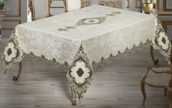 Скатертина Велюр Maison Royale 160x400 Yildiz Cream