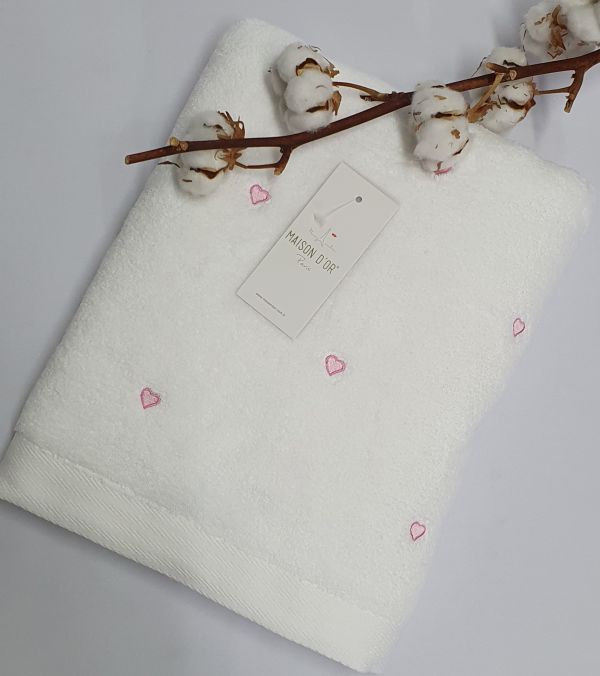Рушник Maison D'or Love 85x150 White/Pink