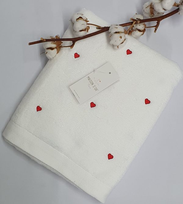 Рушник Maison D'or Love 85x150 White/Red