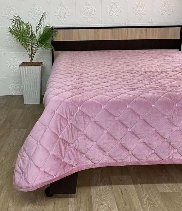 Покривало велюрове Model-3/1 (1163) 220х240 Pink