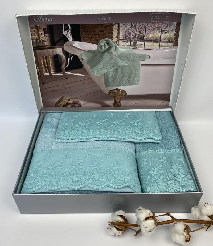 Рушники Maison D'or 3шт Sessa Blue