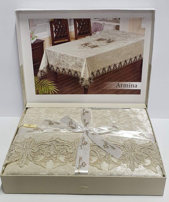 Скатертина Велюр Maison Royale 160x300 Armina Cream
