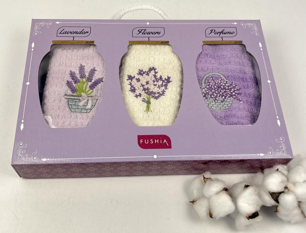 Набір кухонних рушників Fushia 3шт 40х60 Lavanda