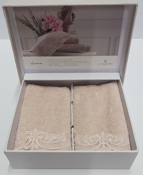 Набір рушників 2шт Pepper Home Lorena Pink  30*50