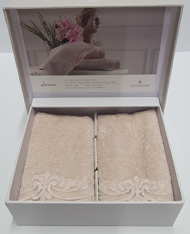 Набір рушників 2шт Pepper Home Lorena Pink  30*50