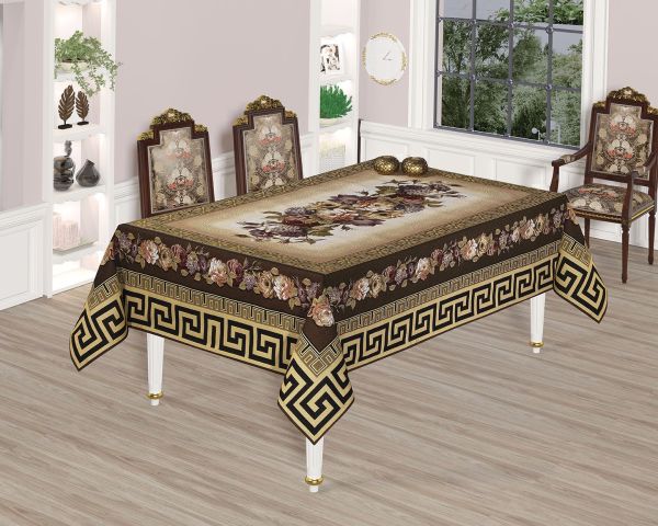 Скатертина гобеленова Sagol 160x300 St - 138 V2 Kahve