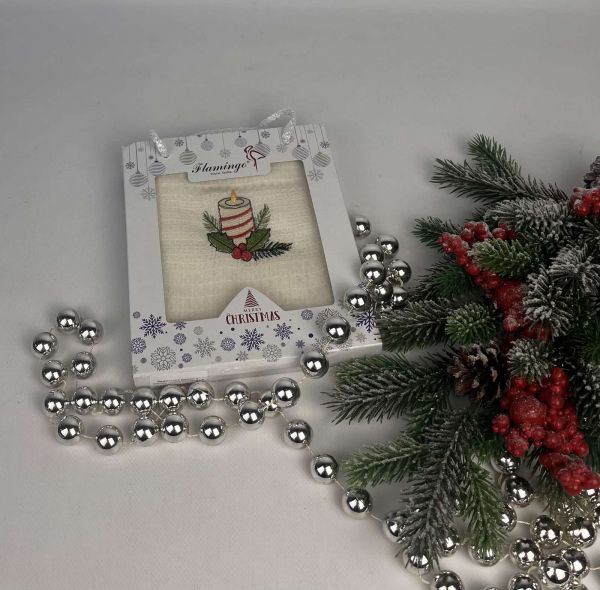 Вафельний рушник в коробці Nilteks Christmas 6