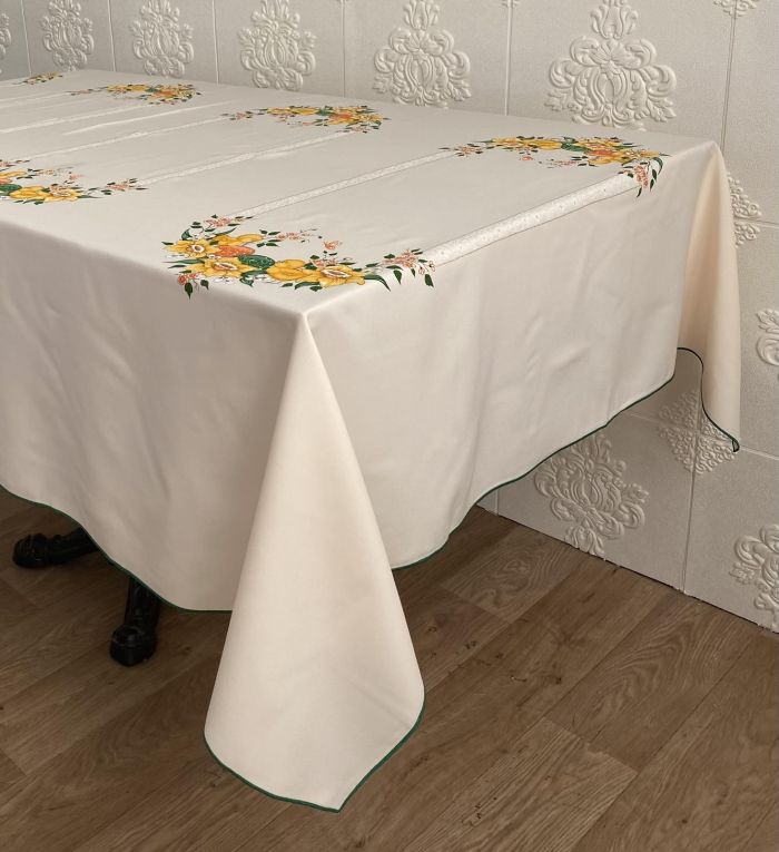 Скатертина Print 145х220 великодня Easter Eggs Green Cream
