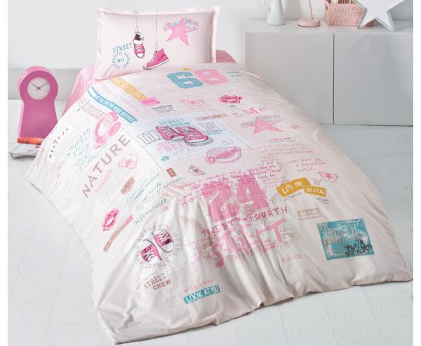 Постільна білизна CLASY ранфорс 160x220 см SUPER STAR V1 PEMBE