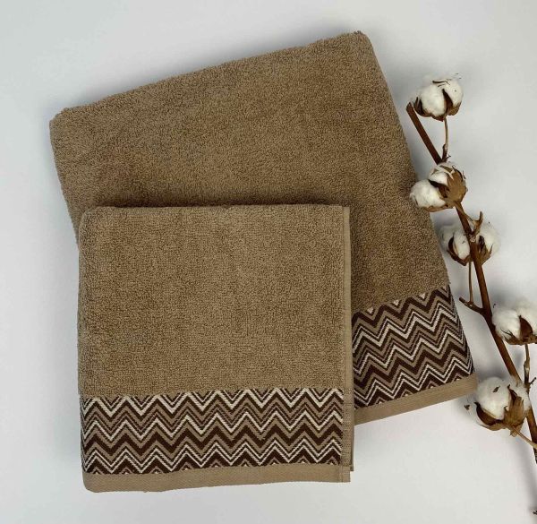 Набір рушників Cottonize 2 шт cod106 Light  Brown