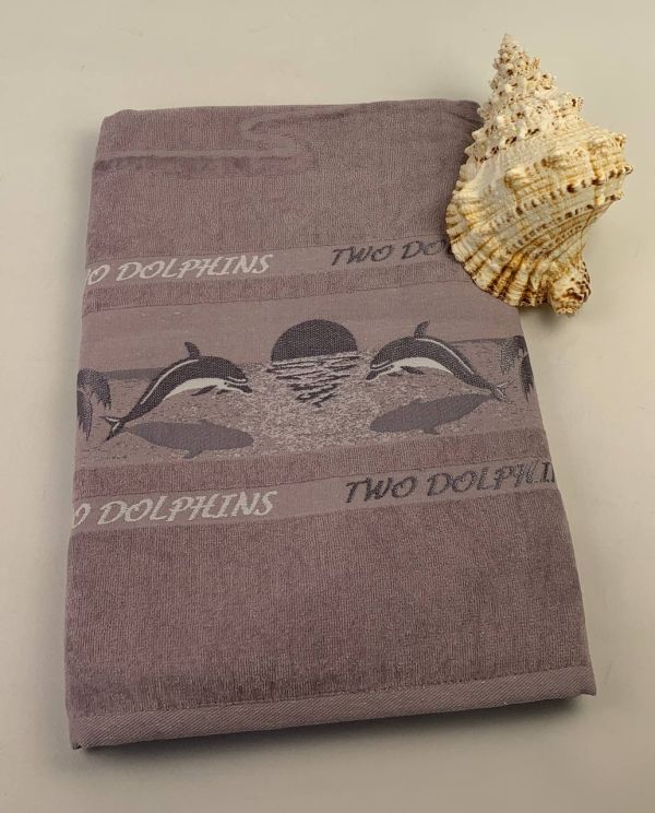 Пляжний рушник Philippus 90x170 K.Lila  (E256 Dolphins)