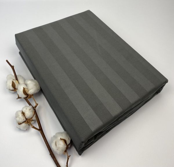 Постільна білизна ITALY страйп-сатин 180x220 см Anthracite
