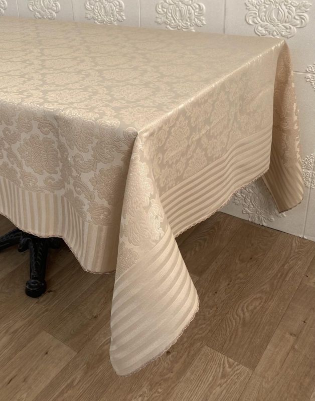 Скатертина тефлонова Masali 160x260 Jumbo-2 Cappucino PVS