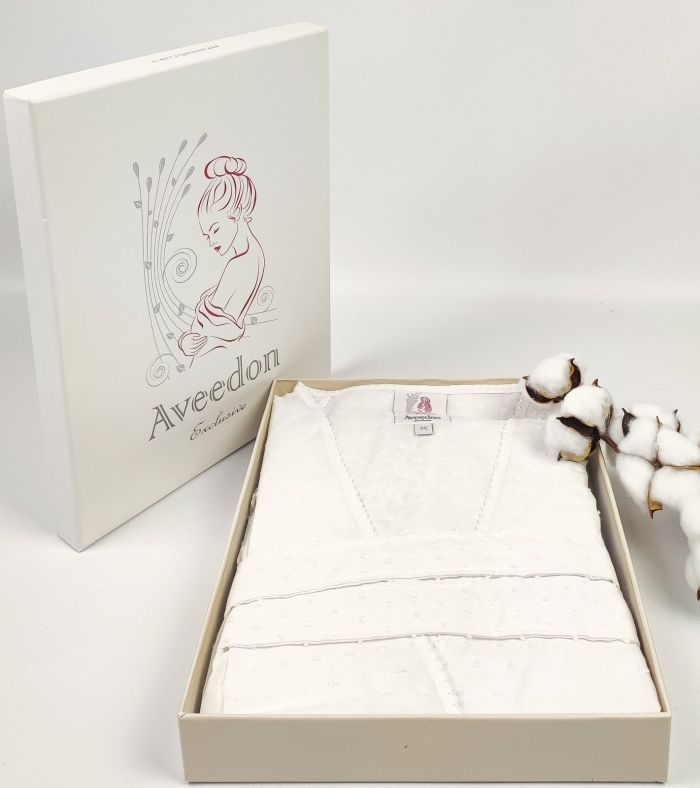 Халат-набір жіночий Maison D'or Aveedon Long White M