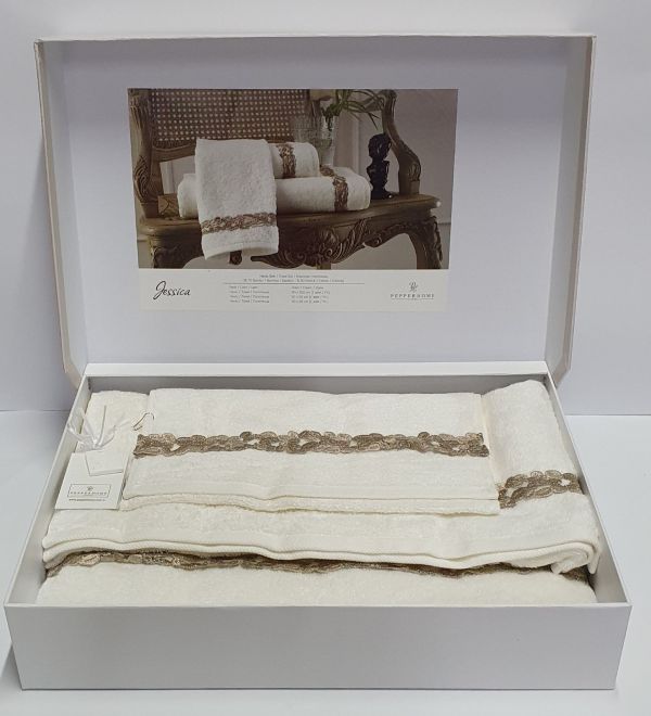 Набір рушників 3шт Pepper Home Jessica Cream