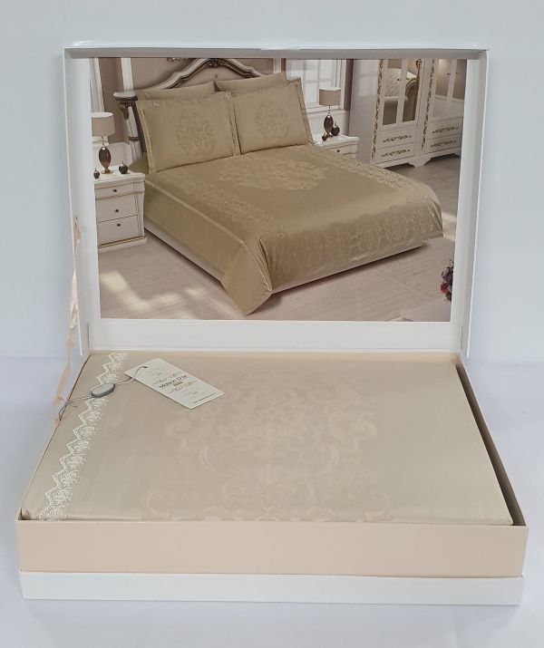 Постільна білизна Maison D'or сатин бамбук 200х220 Adrienne Beige