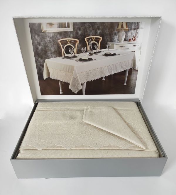 Скатертина Set Maison D'or 160х320+12psc Tiana T.Cloth Gold
