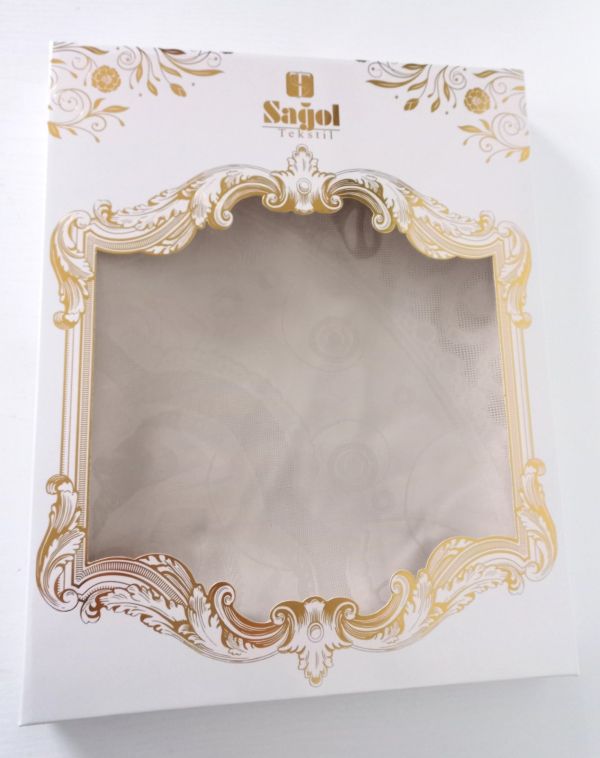 Скатертина Sagol тефлон 160x300 ovale St-052 Bej в коробці *