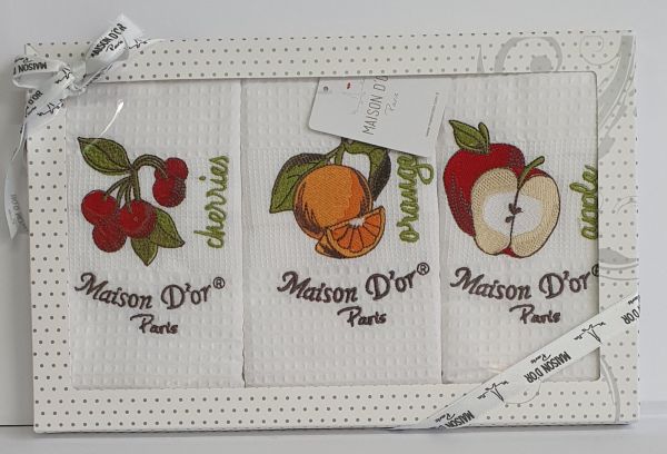 Подарунковий набір кухонних рушників Maison D'or Fruit 1