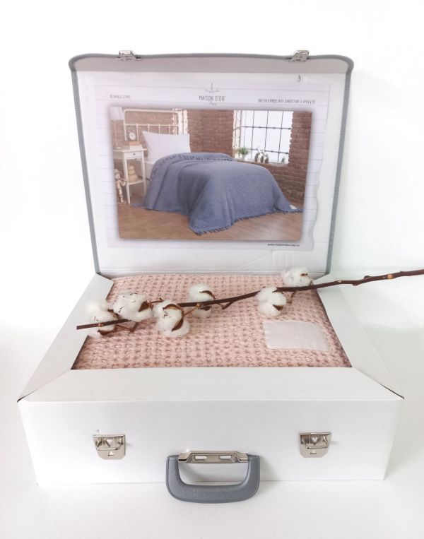 Покривало Maison D'or бавовняне Emeline 180х240 Rose