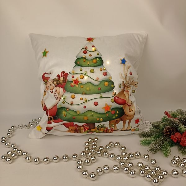 Наволочка велюр з підсвіткою 45x45 Cream