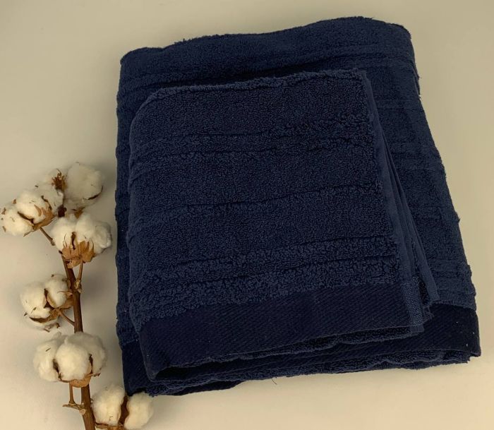 Набір рушників Pupilla 2шт Microcotton Cevher Dark Blue