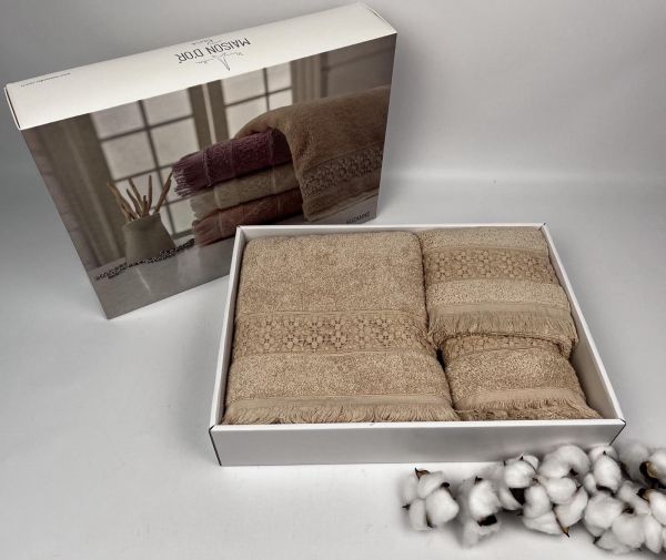 Рушники Maison D'or 3шт Suzanne Beige