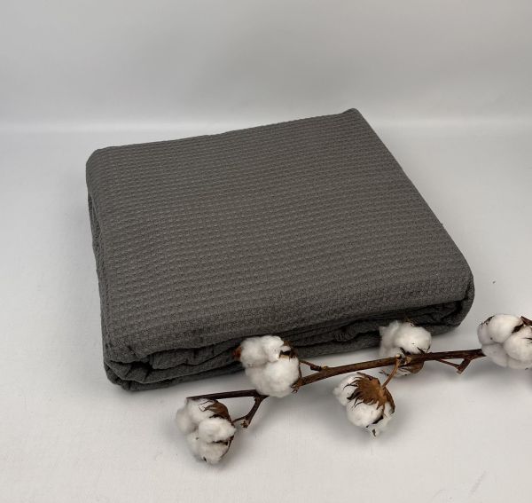 Простирадло вафельне Mercan 220x240 Anthracite