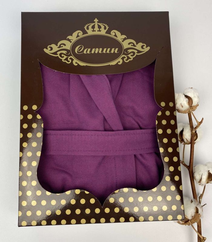 Халат жіночий Maison D'or Coretta Purple L в коробці