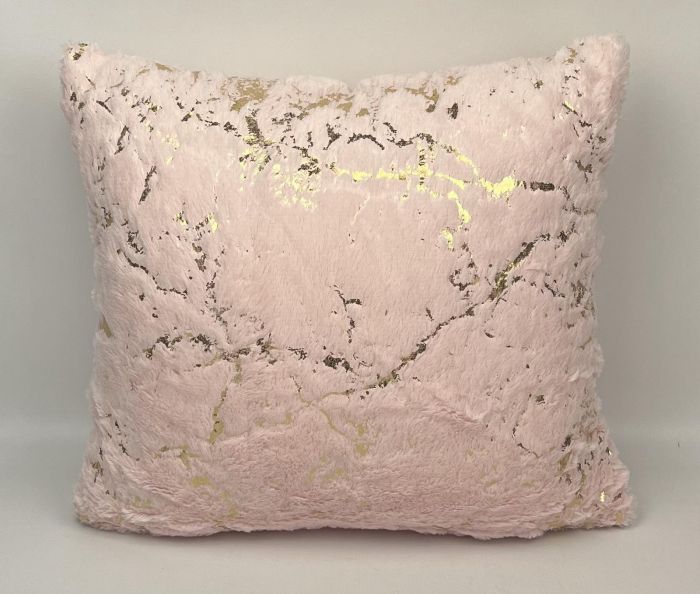Наволочка велюр з золотом 40*40 Pink