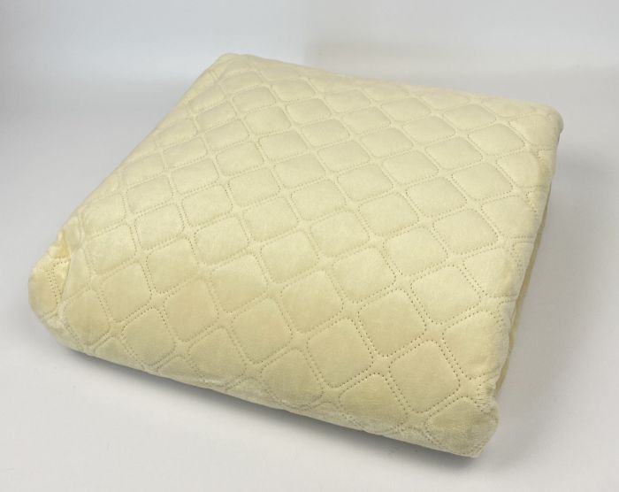 Покривало  ТЕП "ВЕЛЮР" 240*220см Beige Ромб круглий