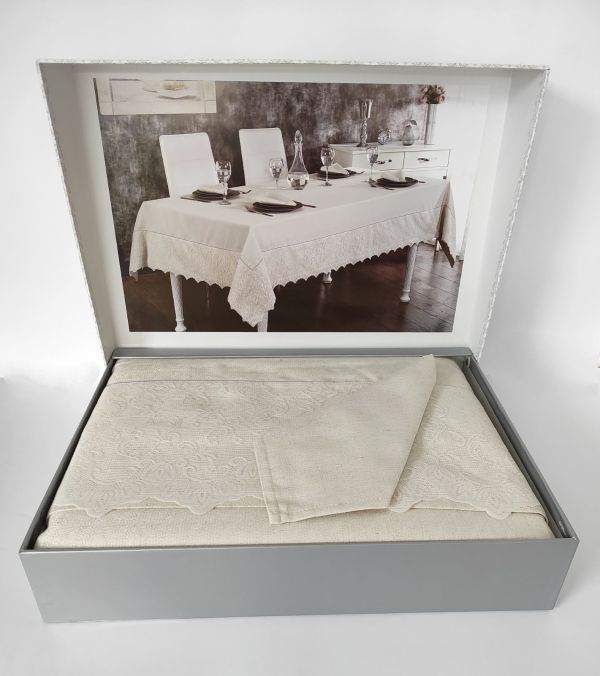 Скатертина Set Maison D'or 160х320+12psc Tiana T.Cloth Silver