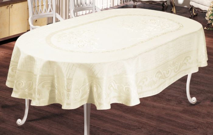 Скатертина Sagol тефлон 140x180 ovale Sgl-003 Cream в коробці *