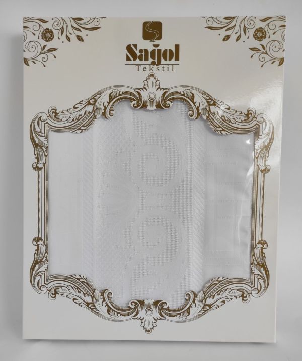 Скатертина Sagol тефлон 110x160 Sgl-003 White в коробці *