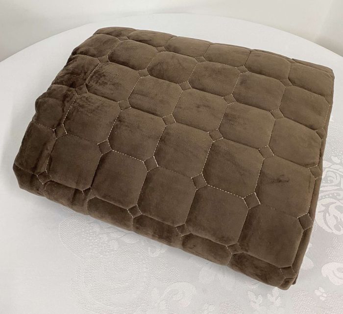 Покривало велюрове Model-9 (1218) 220x240 Chocolate
