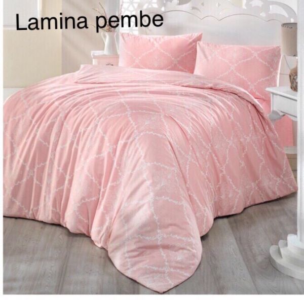 Постільна білизна Altinbasak ранфорс 200x220 Lamina Pembe