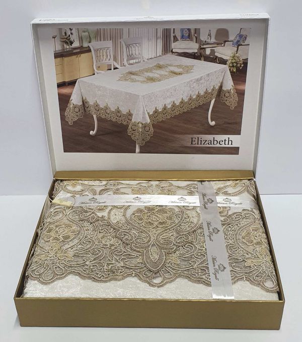 Скатертина Велюр Maison Royale 160x220 Elizabeth Cream