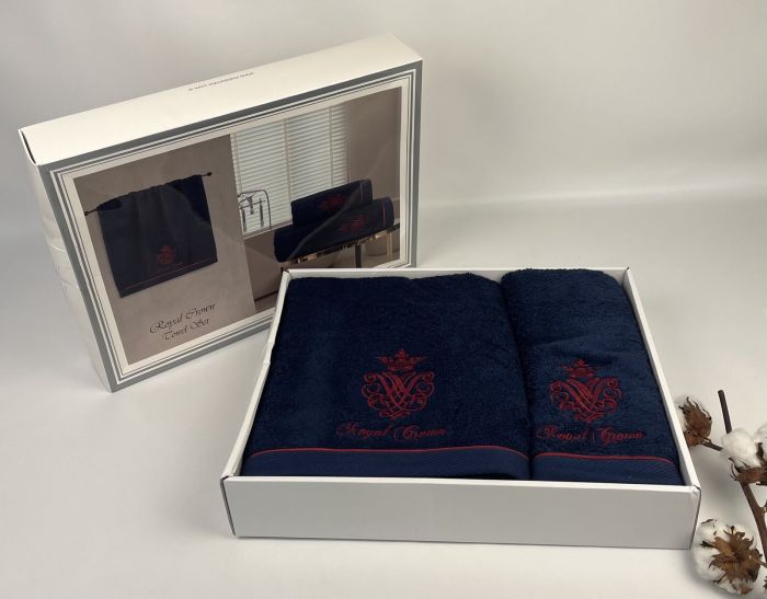Рушники Maison D'or 3шт Royal Crown Navy