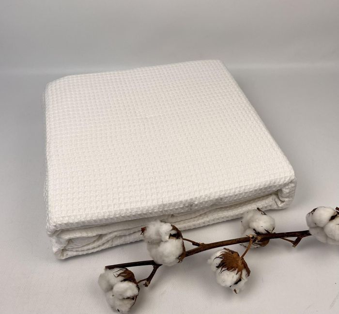 Простирадло вафельне Mercan 220x240 White