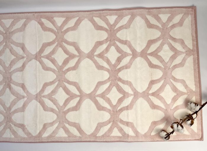 Килимок Maison D'or Barnella 70x120 cм Karo-Pudra/Krem