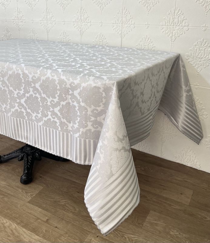 Скатертина тефлонова Masali 160x160 Jumbo-2 Gri PVS