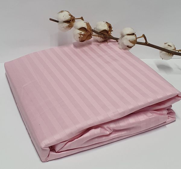 Простирадло на резинці AE Cotton 160x200 + наволочки Pink