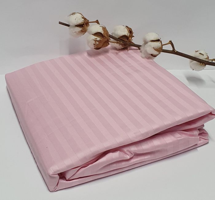 Простирадло на резинці AE Cotton 160x200 + наволочки Pink