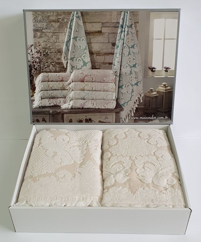 Рушники Maison D'or 2шт Celestina Beige